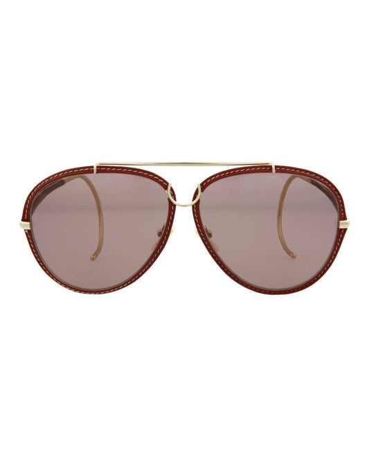 Aviator-Style Metal Sunglasses