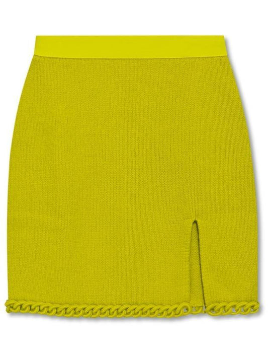 Bottega Veneta Women's Front Slit Wool Knit Scud Yellow