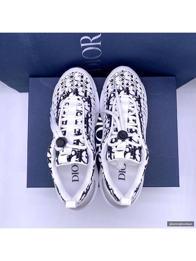 B24 Oblique Technical Fabric Low Top Sneakers White Dior