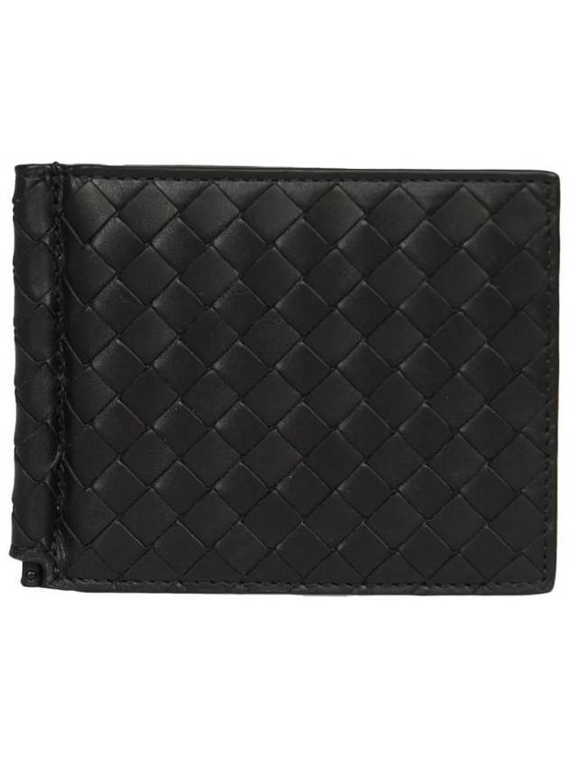Bottega Veneta Intrecciato Money Clip Card Wallet Black