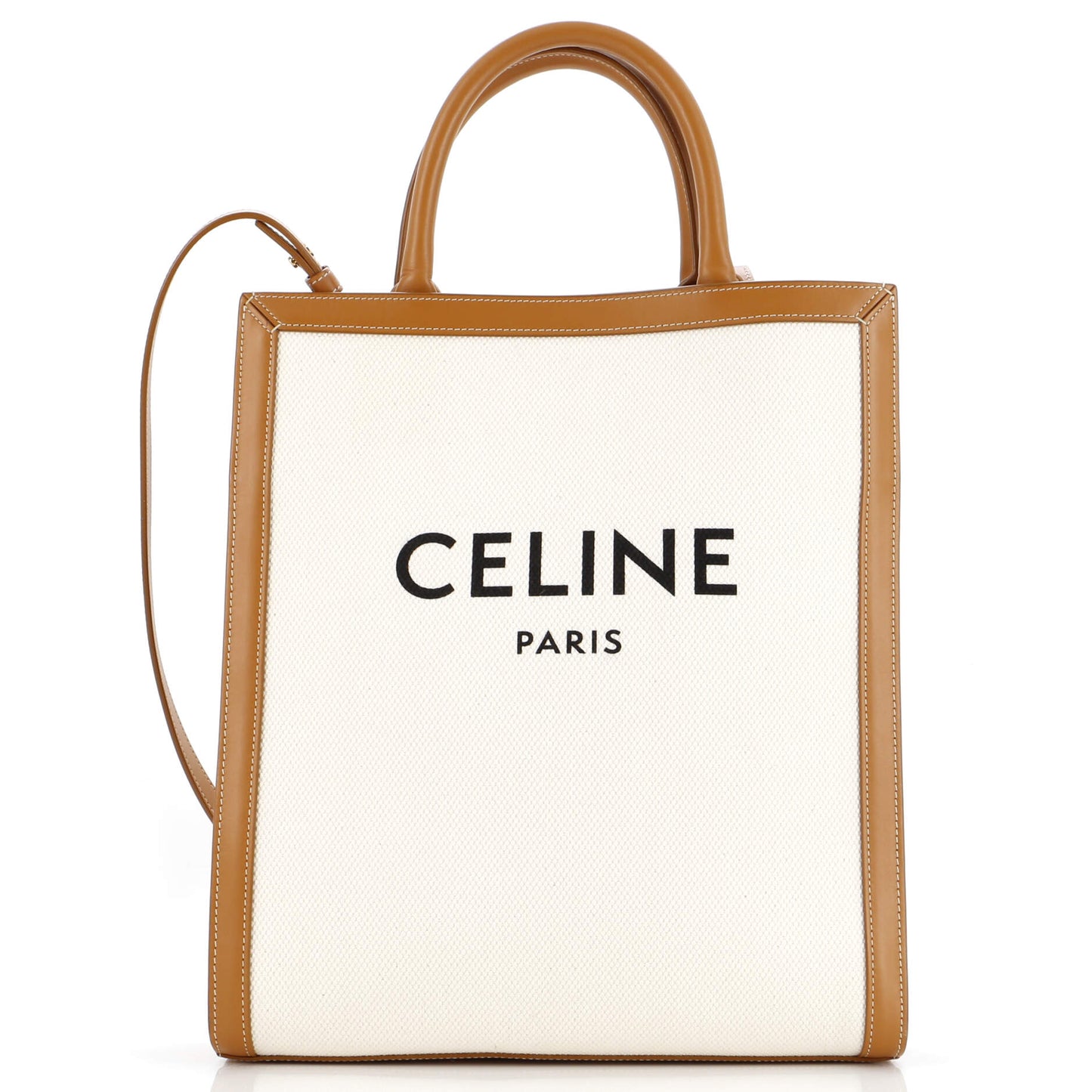 Celine Vertical Cabas Tote Canvas with Leather Small