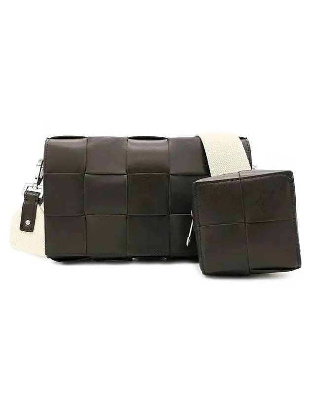 Bottega Veneta Cassette Versatil Strap Cross Bag Brown