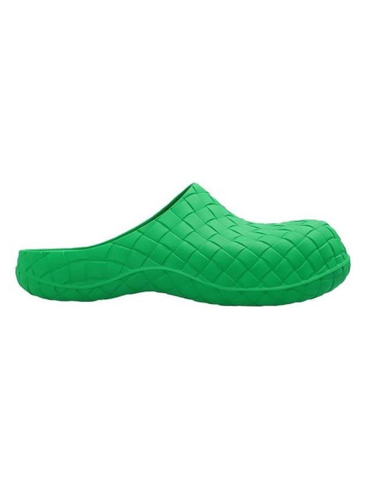 Bottega Veneta Intrecciato Rubber Slippers Green