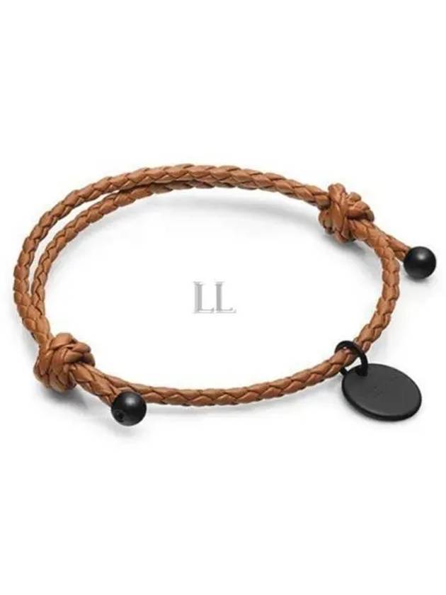 Bottega Veneta Intrecciato Leather Bracelet Brown