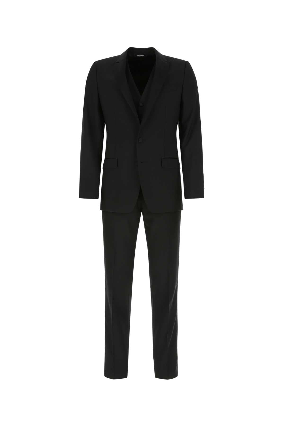 Dolce & Gabbana Men Black Wool Blend Tracksuit