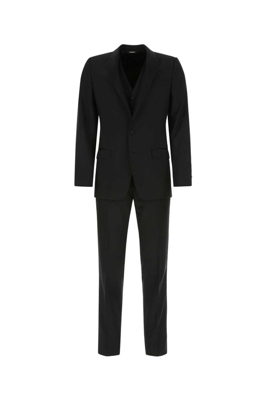Dolce & Gabbana Men Black Wool Blend Tracksuit