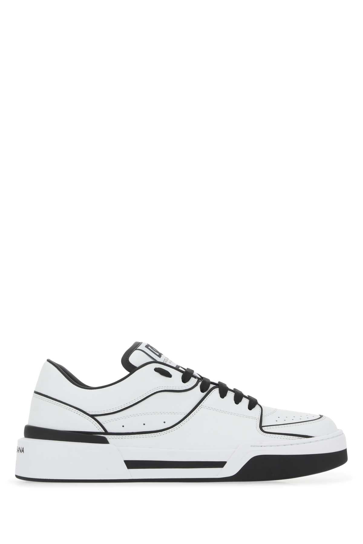 Dolce & Gabbana Men Two-Tone Leather New Roma Sneakers