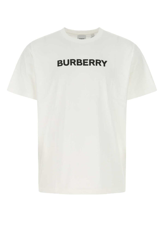 Burberry Men White Cotton T-Shirt