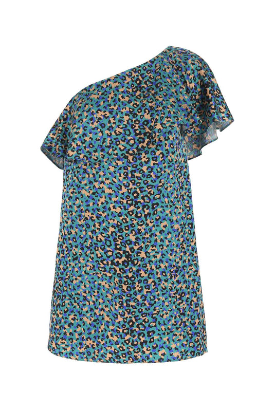 Saint Laurent Women Printed Stretch Silk Mini Dress