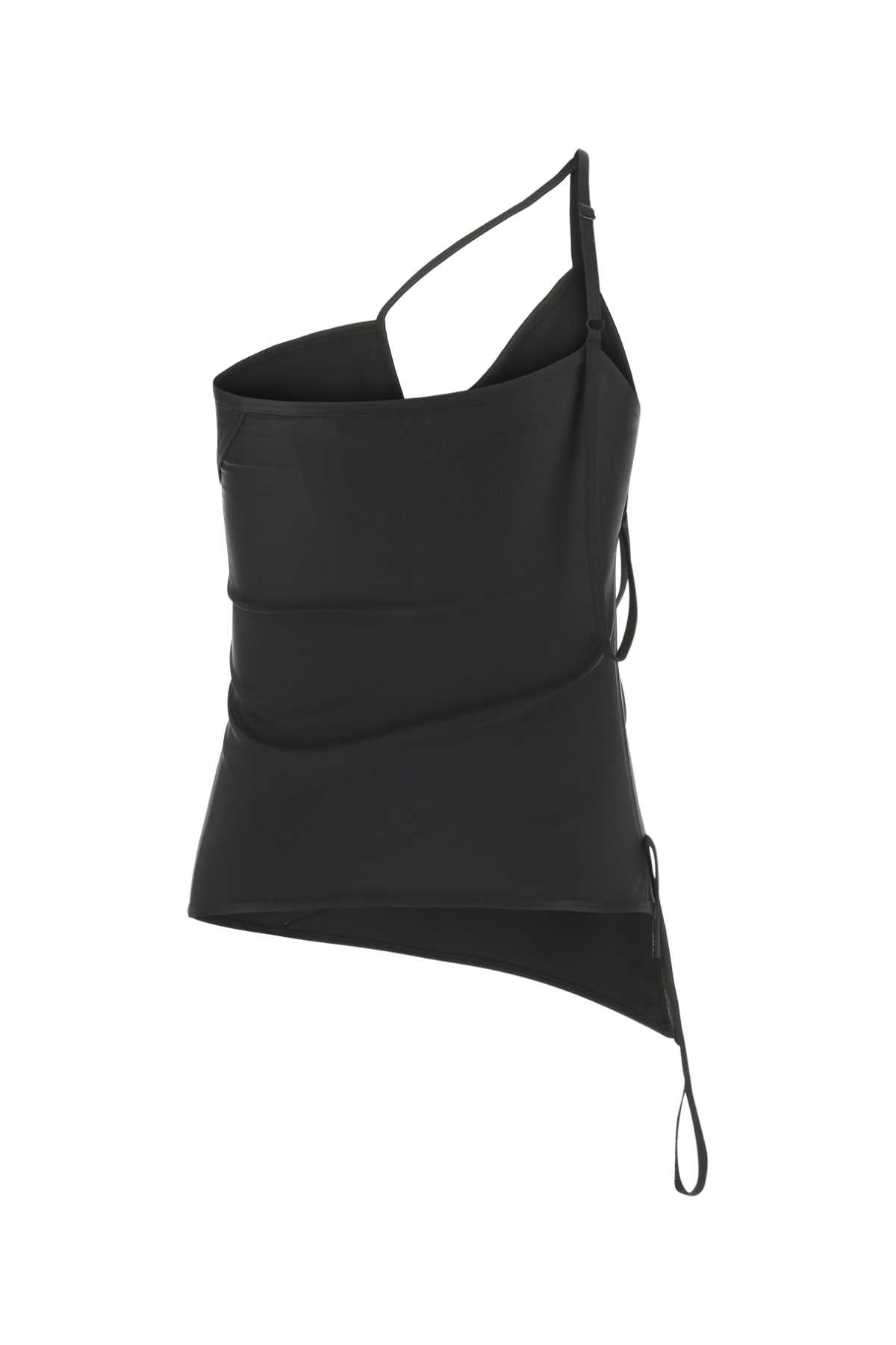 Balenciaga Women Black Stretch Nylon Top
