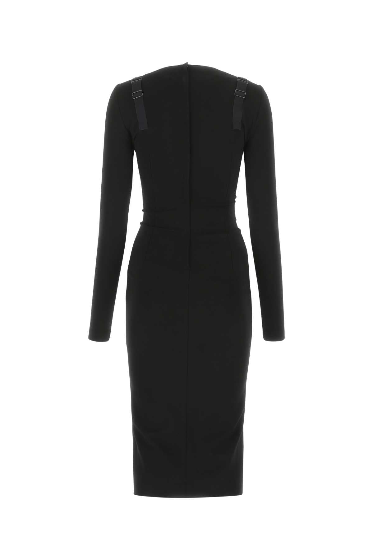 Dolce & Gabbana Women Black Stretch Viscose Blend Dress