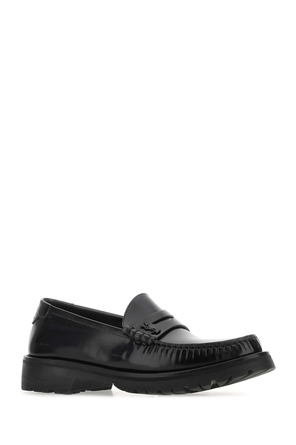 Saint Laurent Women Black Leather Le Loafers Loafers