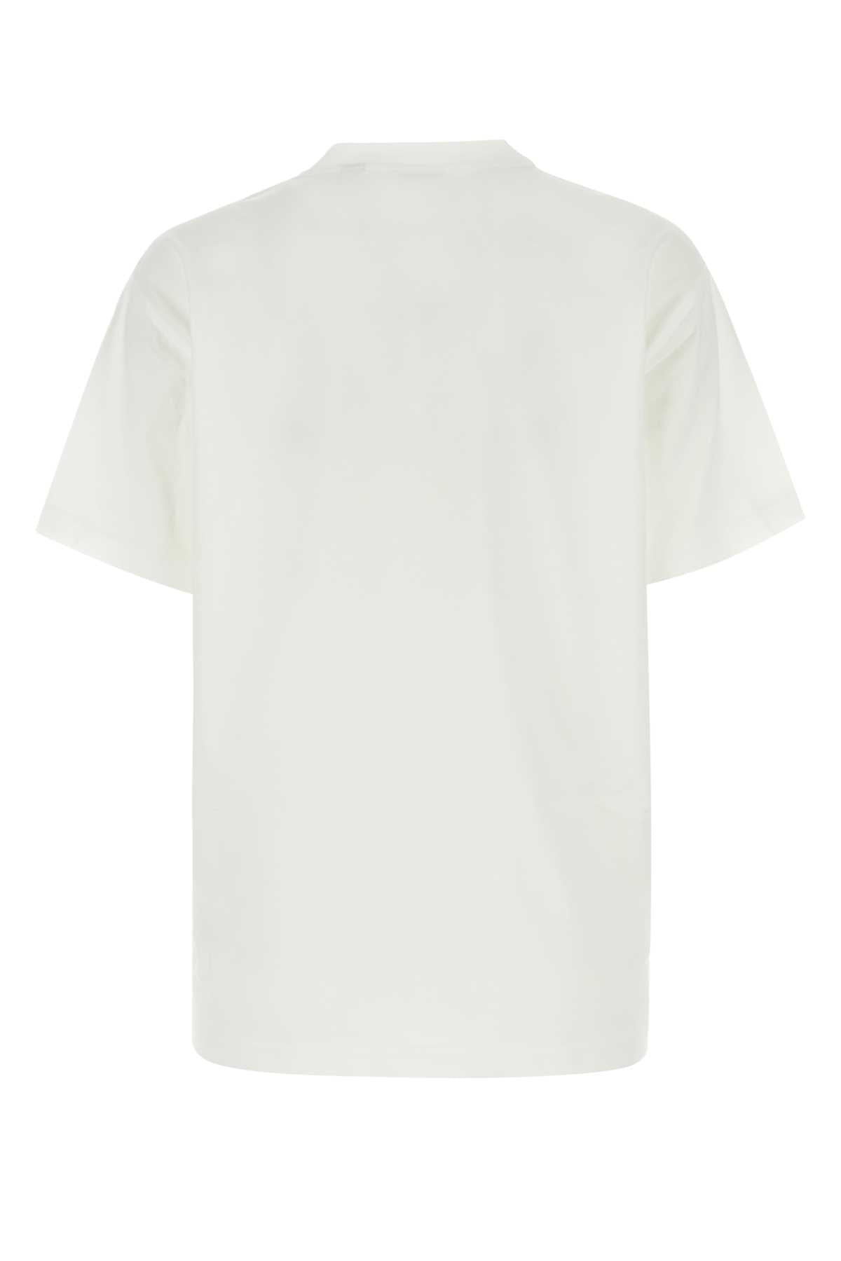 Burberry Women White Cotton Oversize T-Shirt