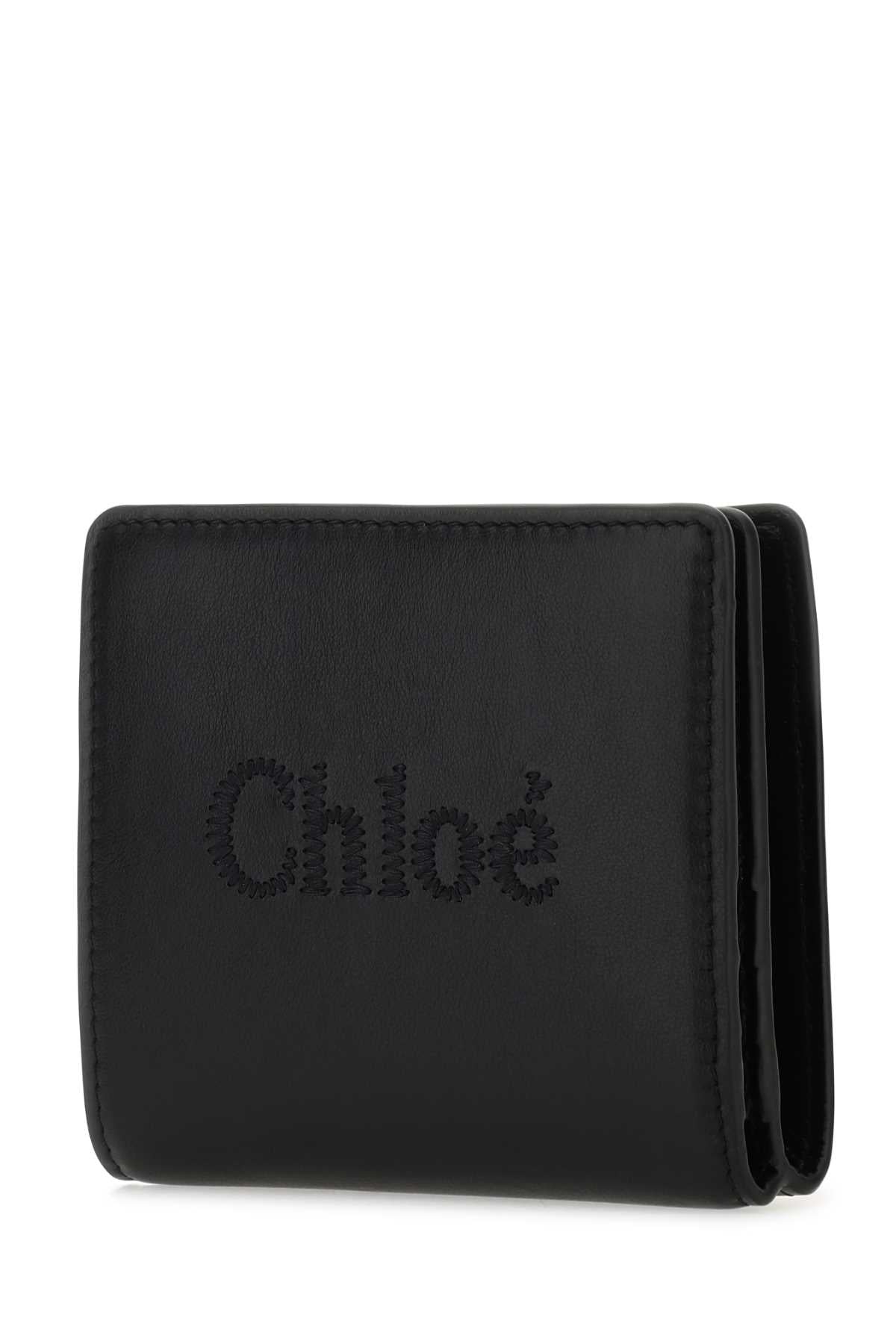 Chloe Women Black Leather Sense Wallet
