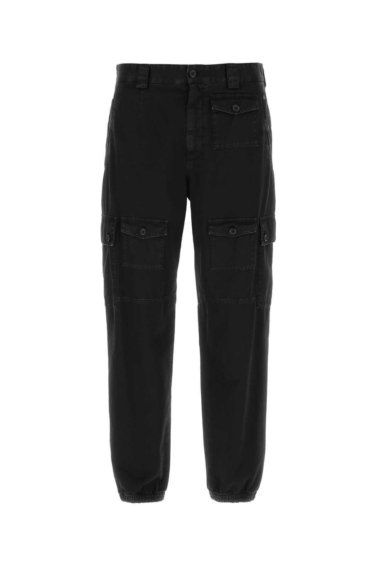 Dolce & Gabbana Men Black Cotton Cargo Pant