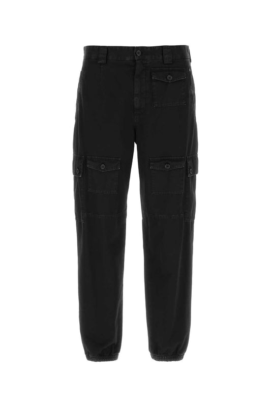 Dolce & Gabbana Men Black Cotton Cargo Pant