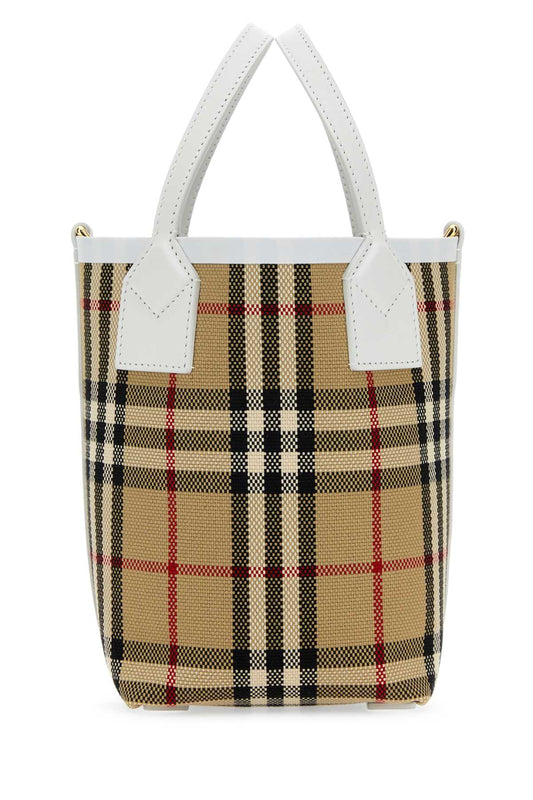 Burberry Women Embroidered Canvas Mini London Handbag