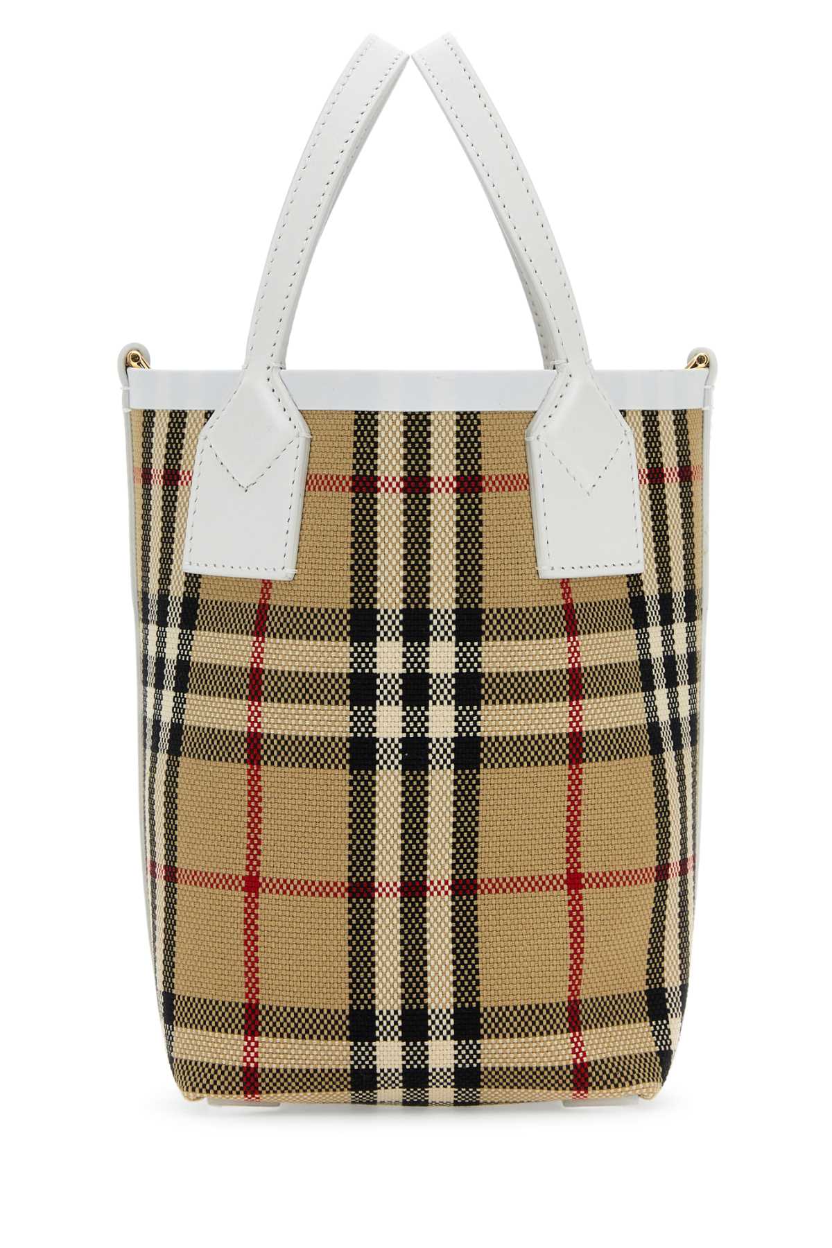 Burberry Women Embroidered Canvas Mini London Handbag