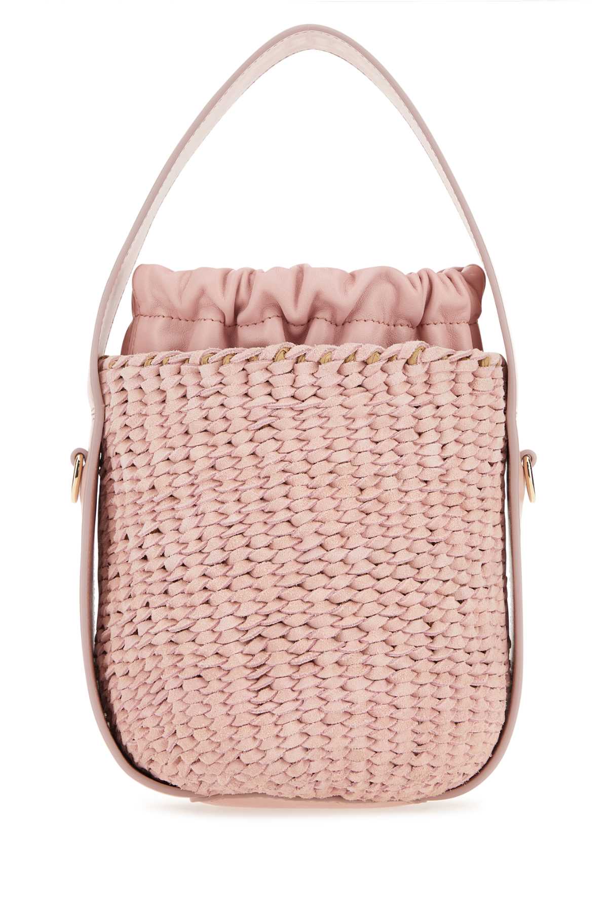 Chloe Women Pink Suede Bucket Bag