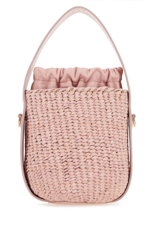 Chloe Women Pink Suede Bucket Bag