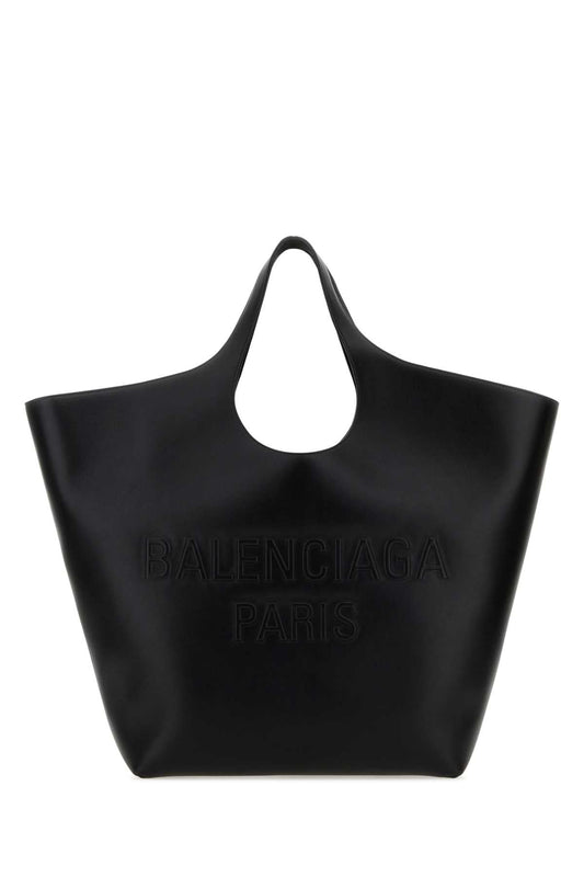 Balenciaga Women Black Leather Large Mary-Kate Shopping Bag