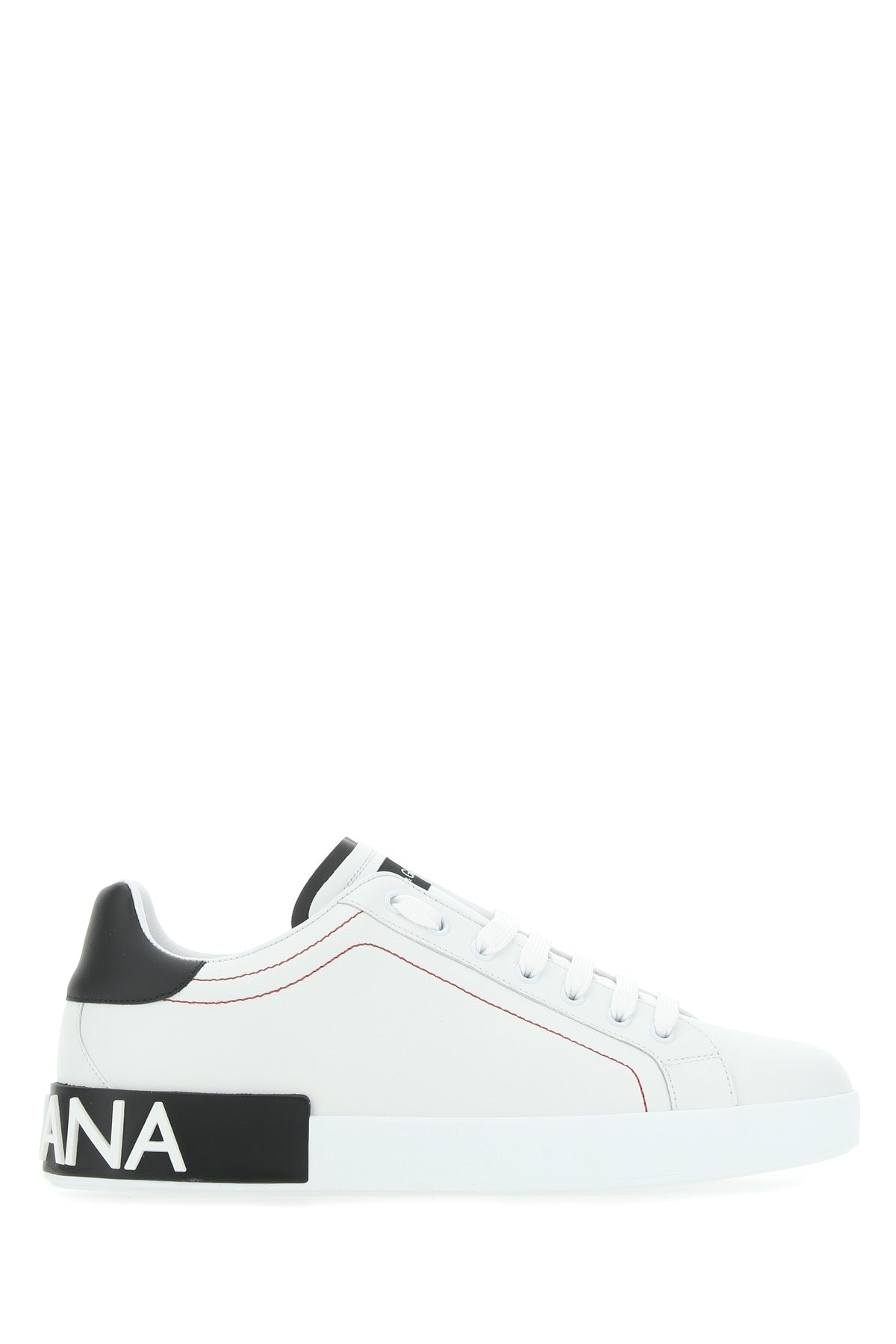 Dolce & Gabbana Men White Nappa Leather Portofino Sneakers