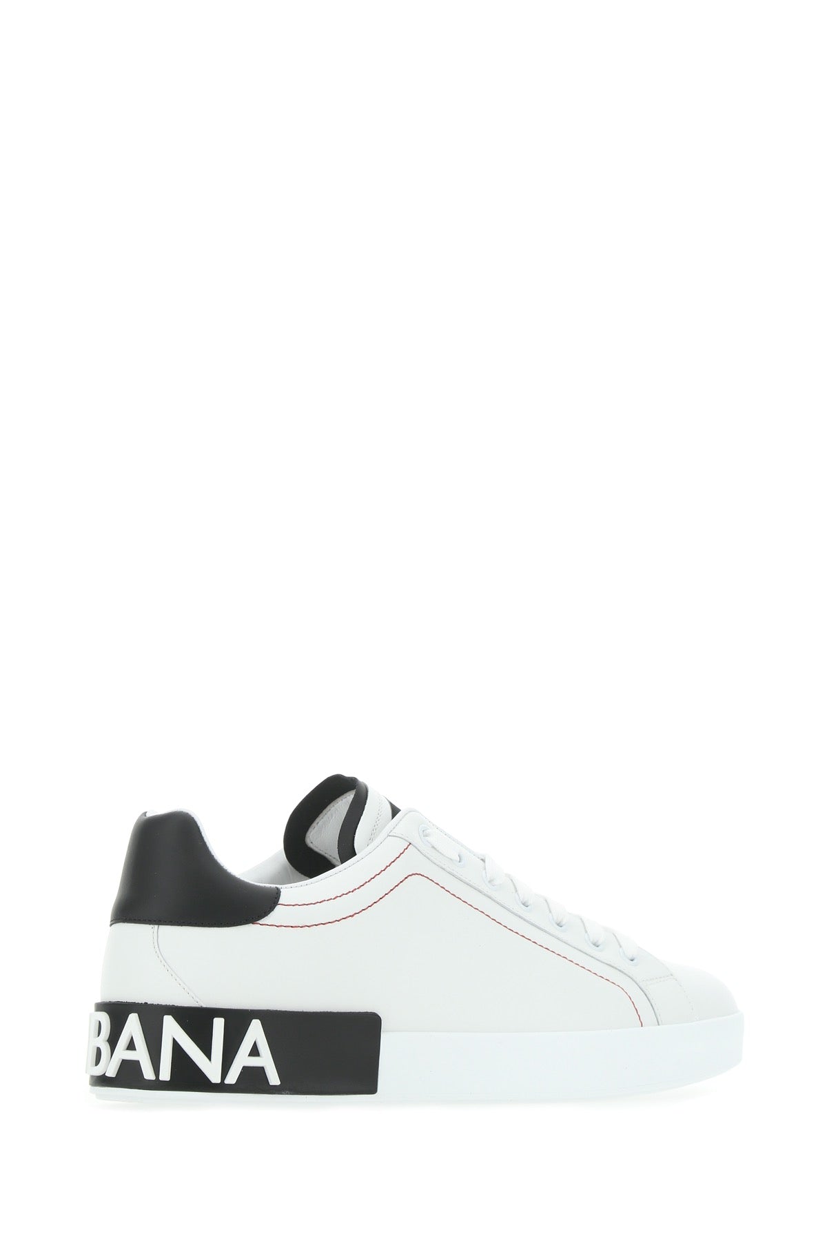 Dolce & Gabbana Men White Nappa Leather Portofino Sneakers