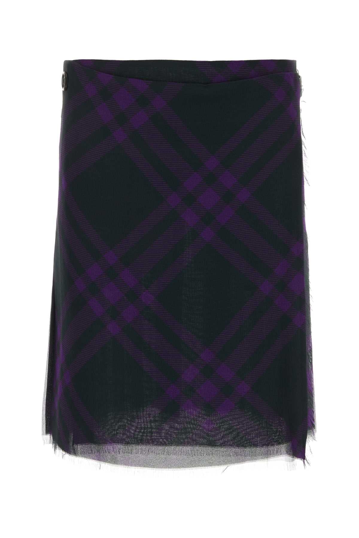 Burberry Women Embroidered Silk Skirt