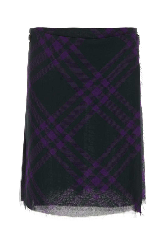 Burberry Women Embroidered Silk Skirt