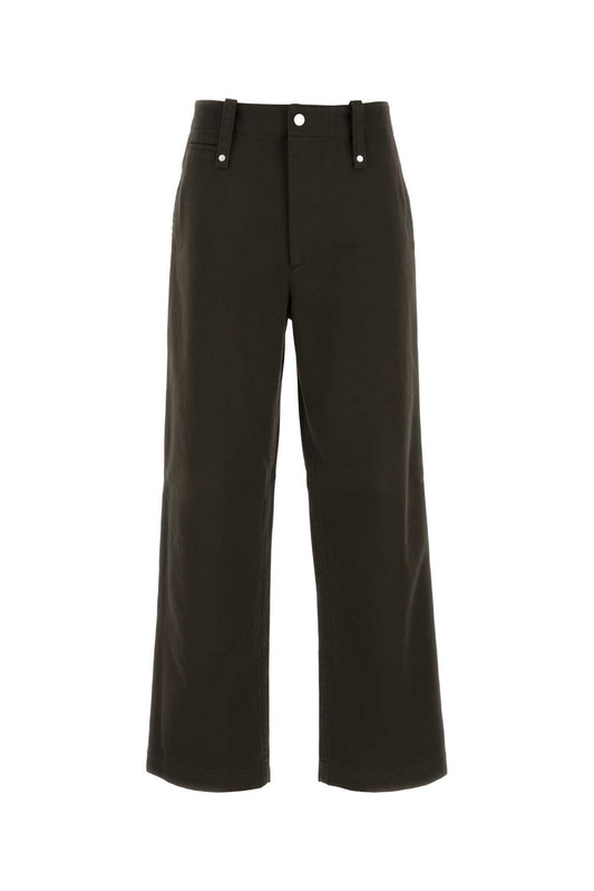 Burberry Men Chocolate Cotton Wide-Leg Pant