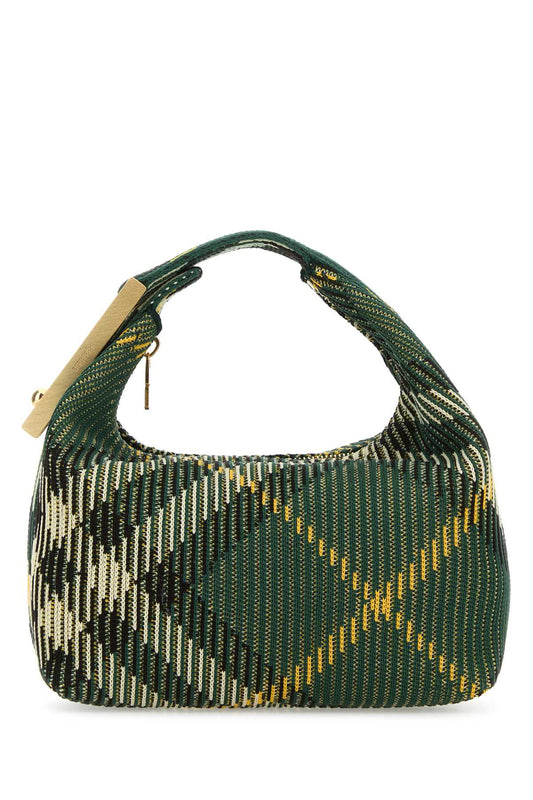 Burberry Women Embroidered Nylon Mini Peg Handbag