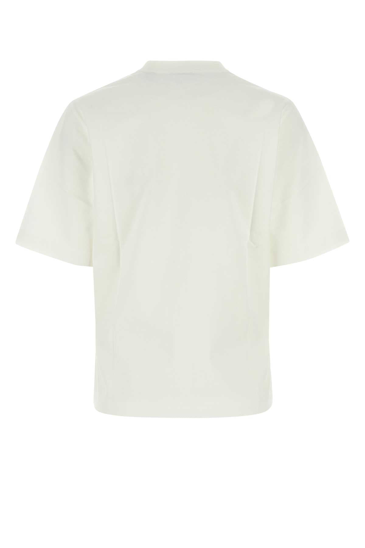 Burberry Women White Stretch Cotton T-Shirt