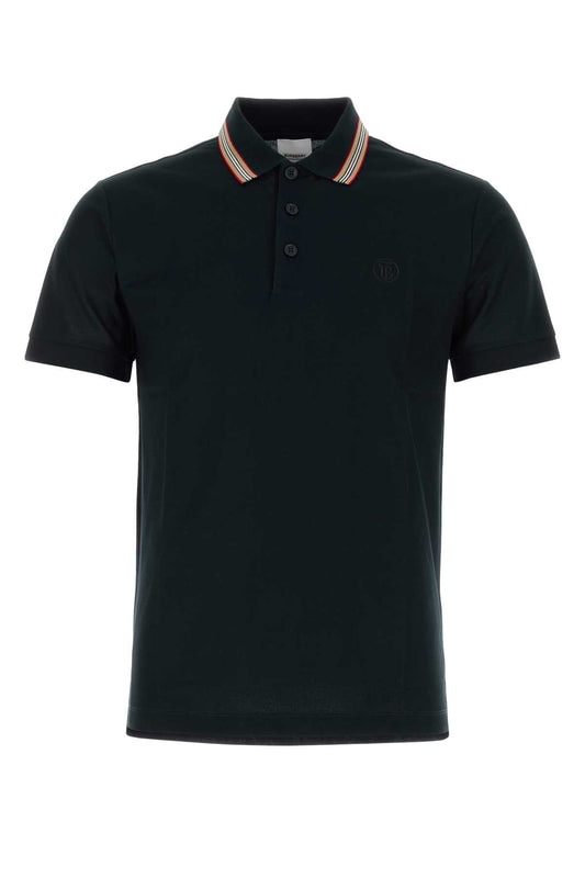 Burberry Men Black Piquet Polo Shirt