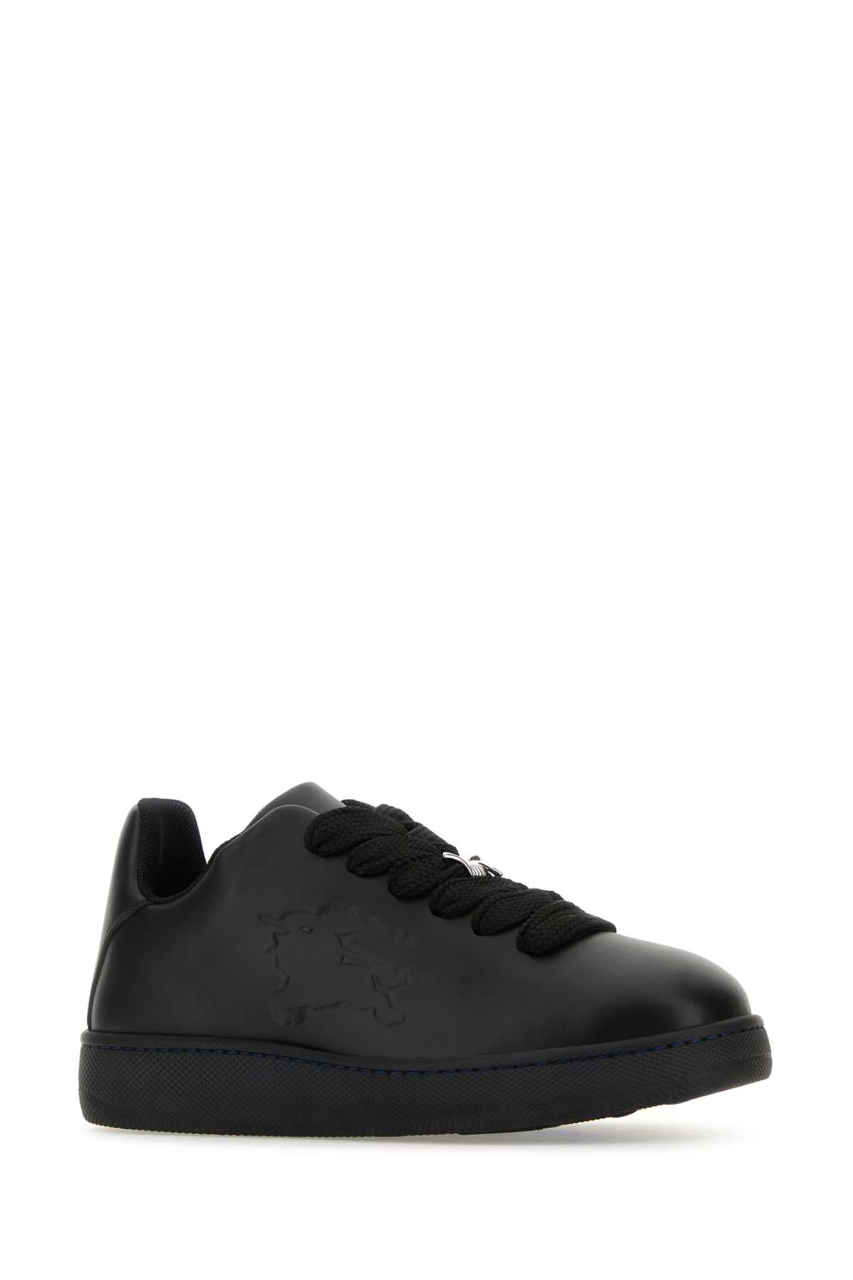Burberry Men Black Leather Box Sneakers
