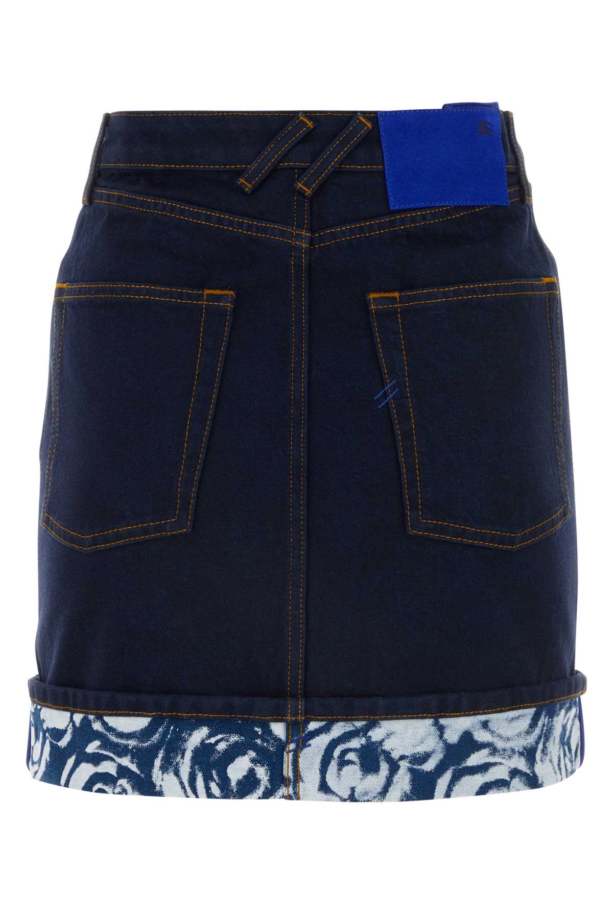 Burberry Women Dark Blue Denim Mini Skirt