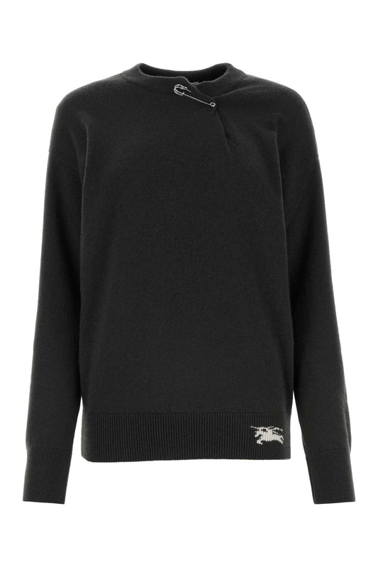 Burberry Women Anthracite Cashmere Sweater