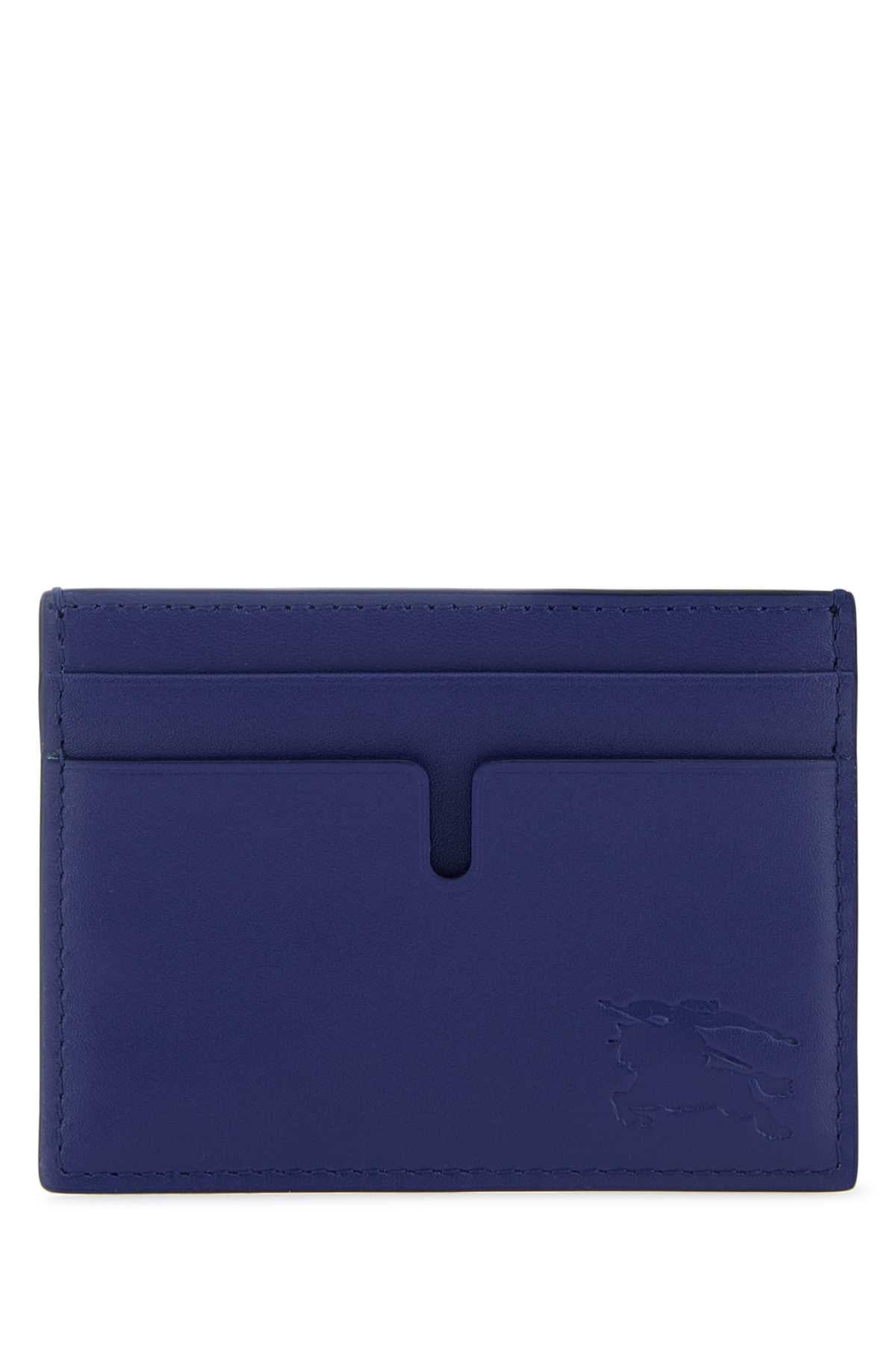 Burberry Men Blue Leather Cardholder