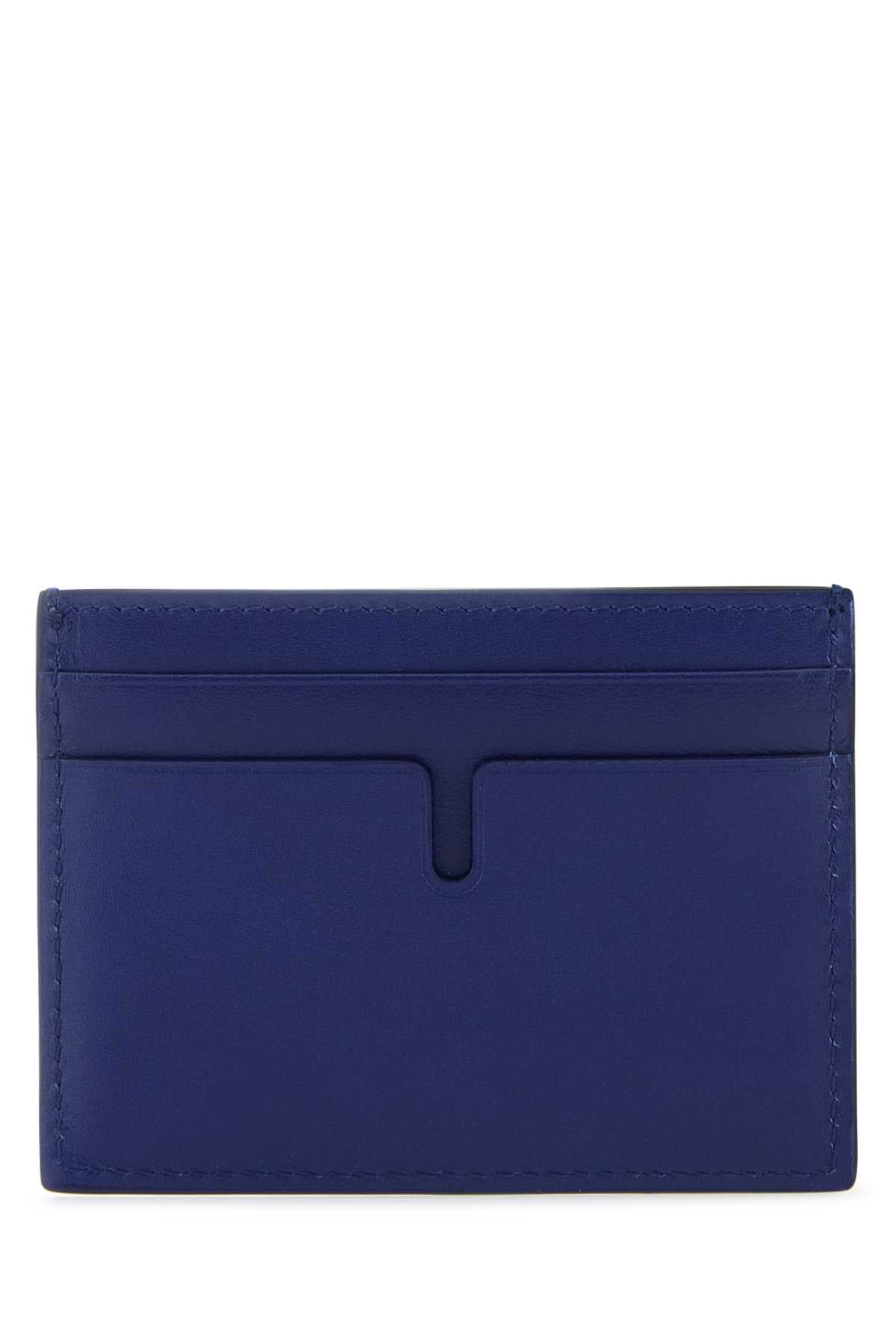 Burberry Men Blue Leather Cardholder