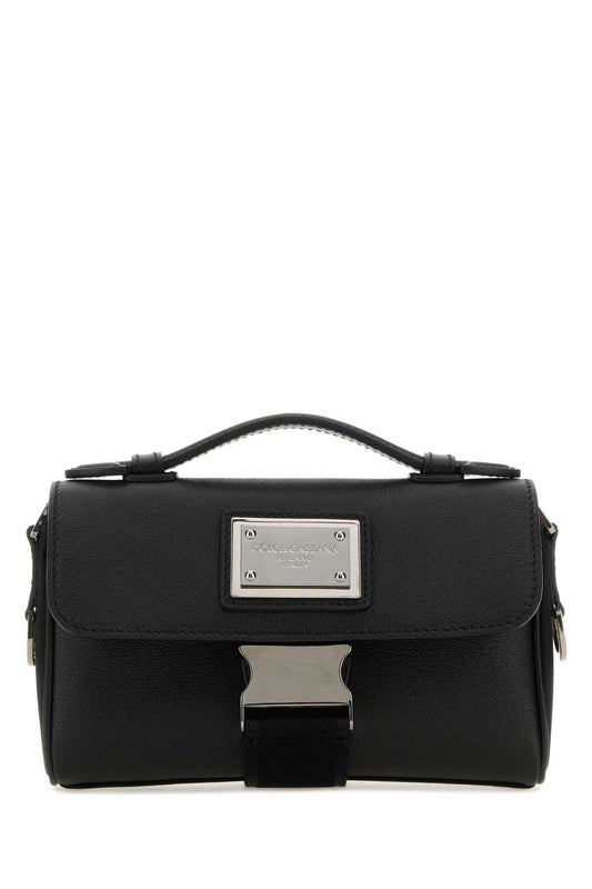 Dolce & Gabbana Men Black Leather Handbag