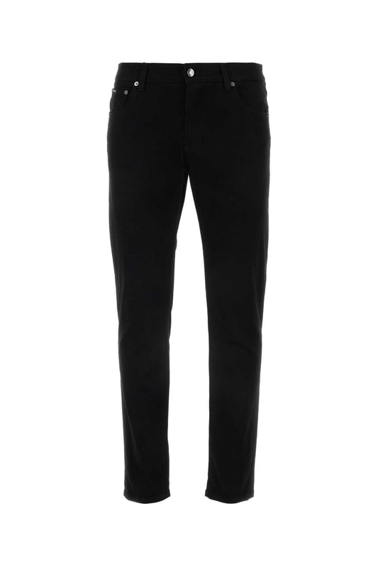 Dolce & Gabbana Men Black Stretch Denim Jeans