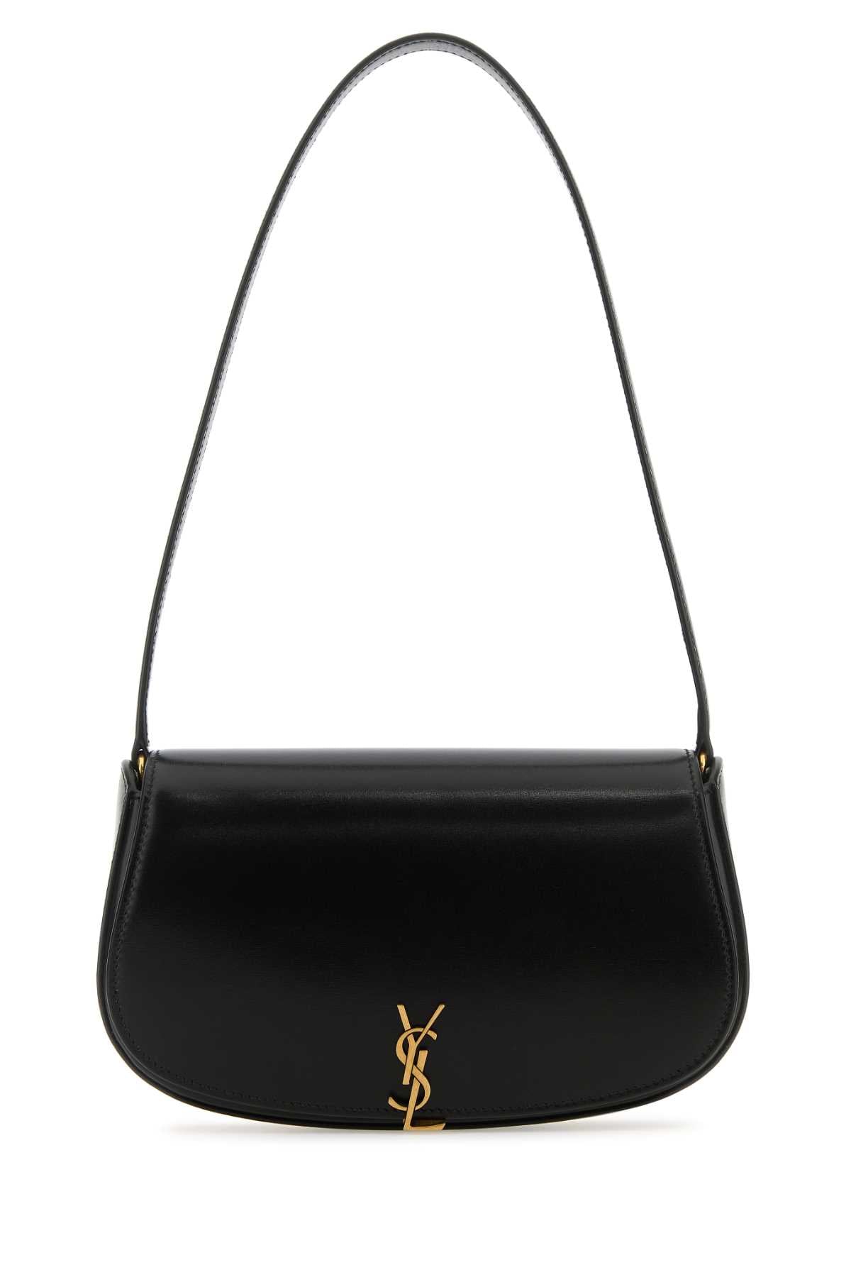 Saint Laurent Women Black Leather Voltaire Shoulder Bag