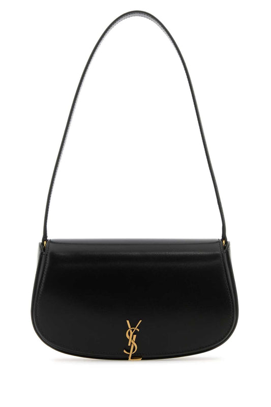 Saint Laurent Women Black Leather Voltaire Shoulder Bag