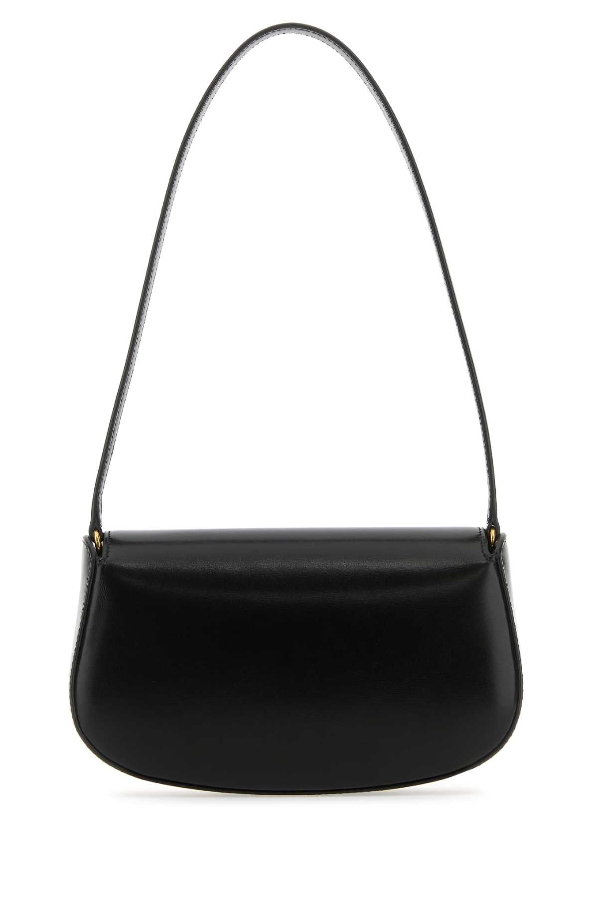 Saint Laurent Women Black Leather Voltaire Shoulder Bag