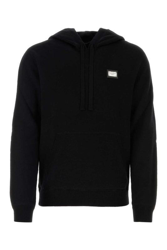 Dolce & Gabbana Men Black Wool Blend Sweatshirt