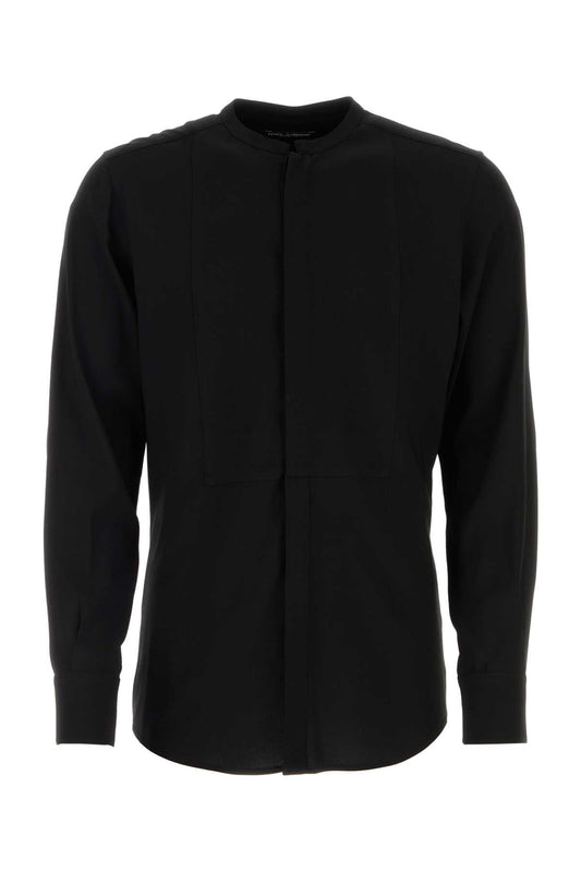 Dolce & Gabbana Men Black Crepe Shirt