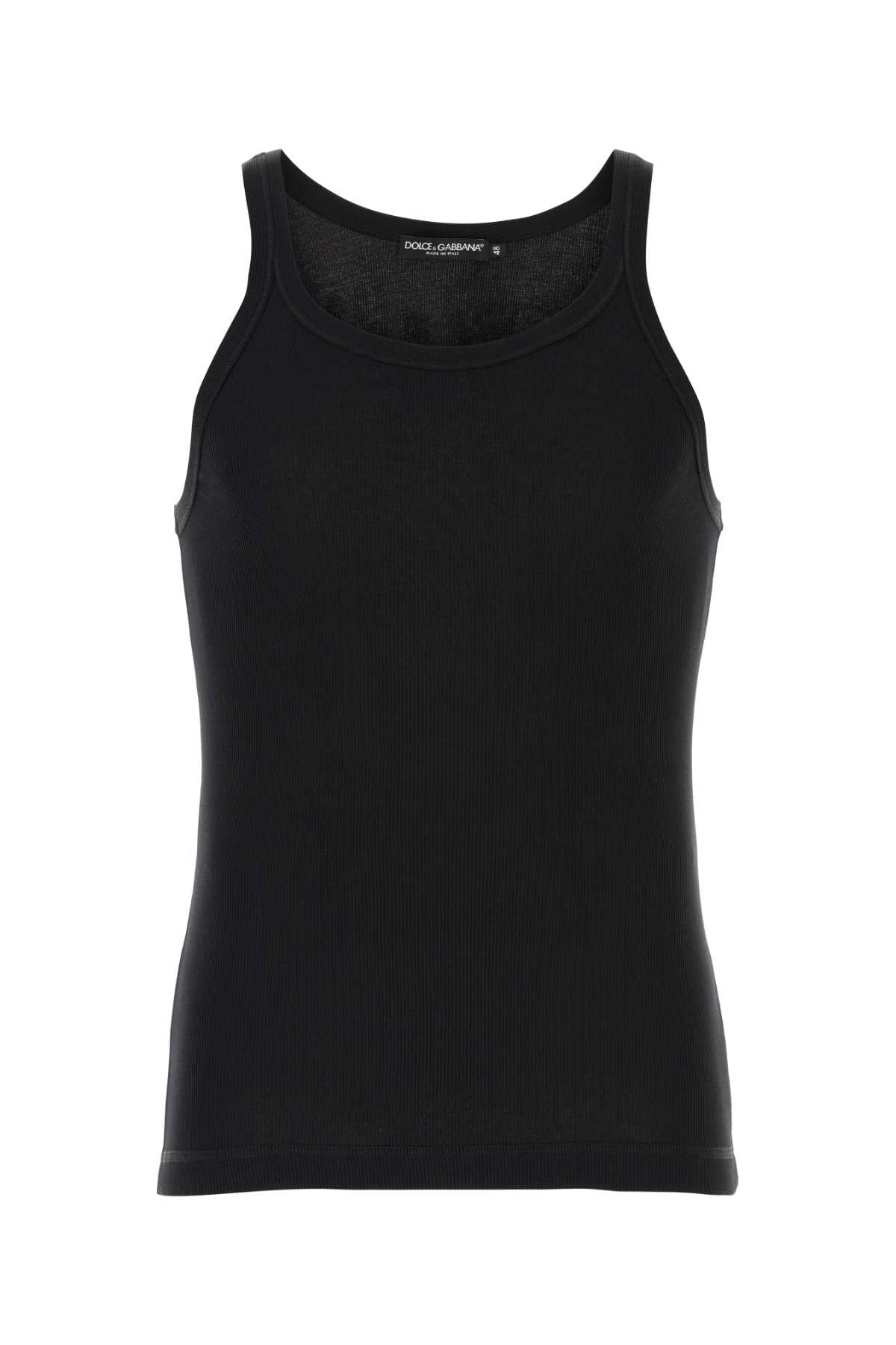 Dolce & Gabbana Men Black Cotton Tank Top