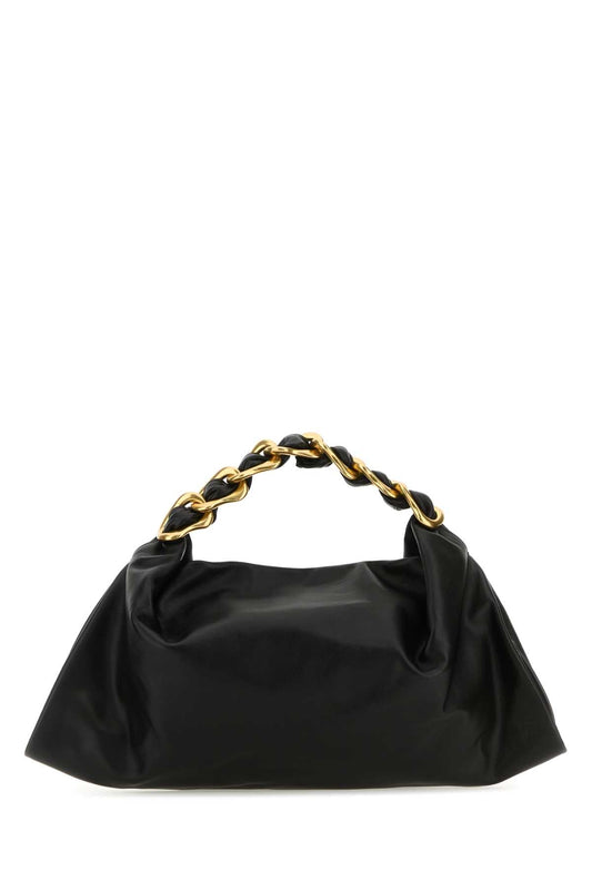 Burberry Women Black Leather Medium Swan Handbag