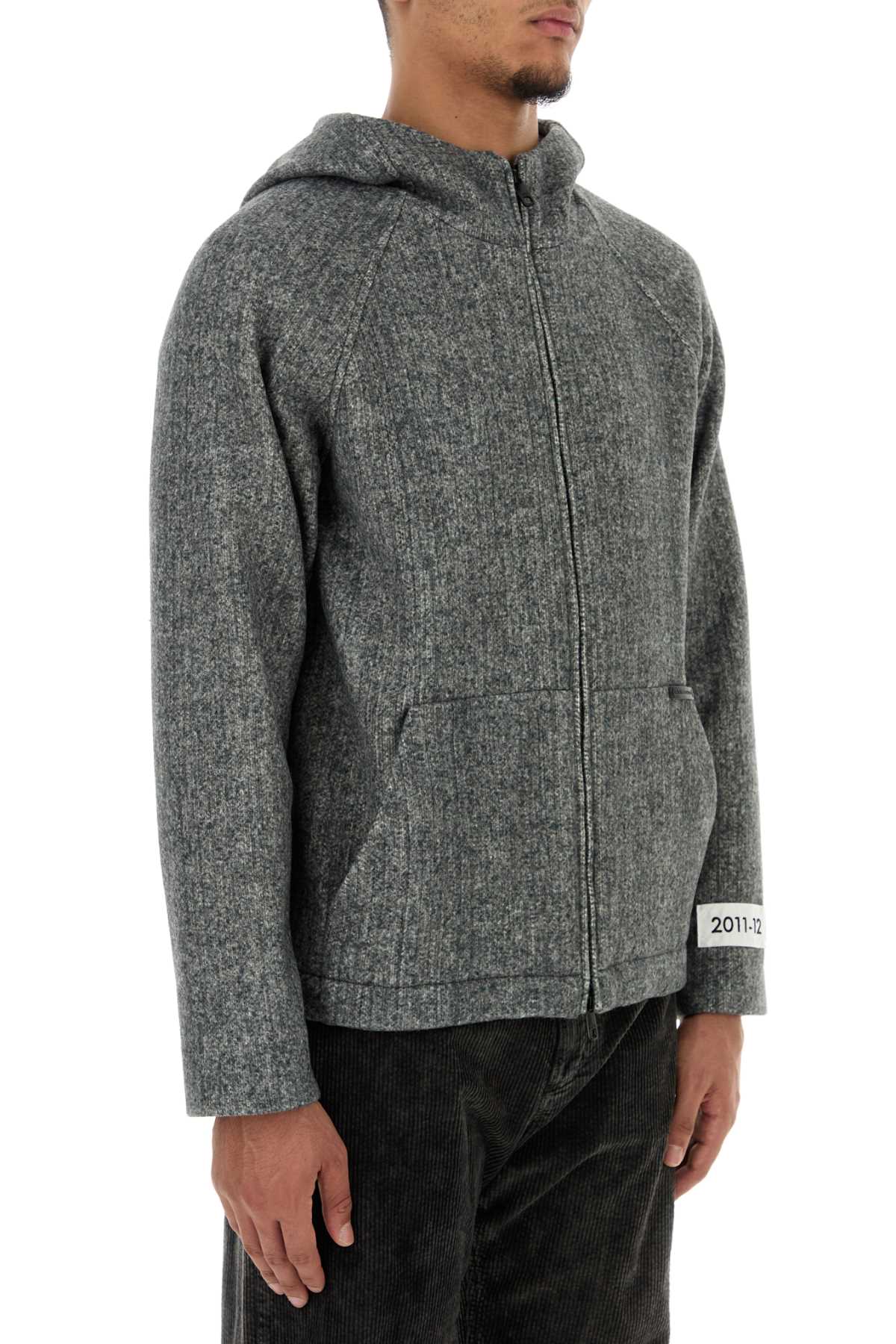 Dolce & Gabbana Men Melange Grey Acrylic Blend Jacket