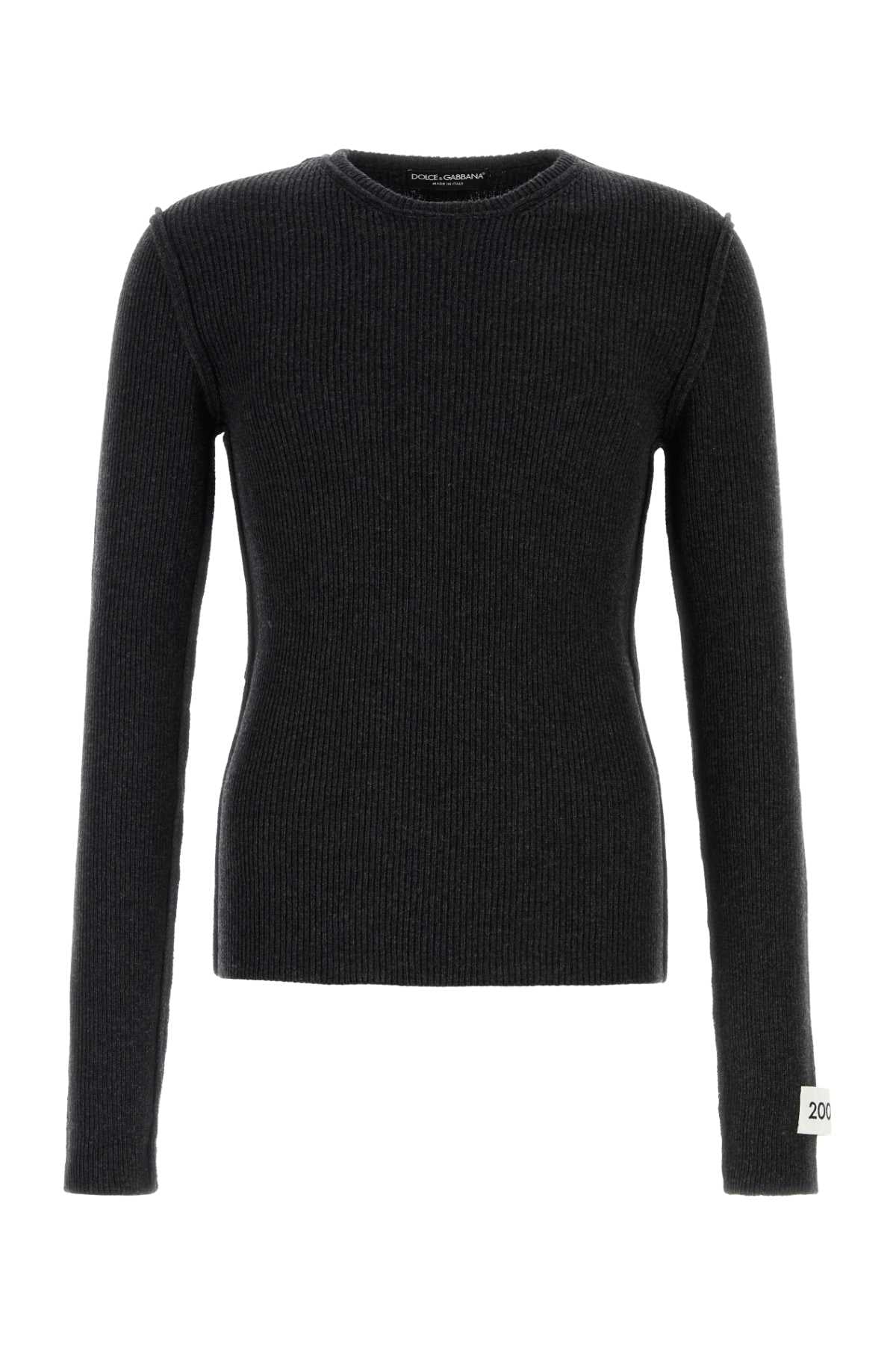Dolce & Gabbana Men Slate Wool Blend Sweater