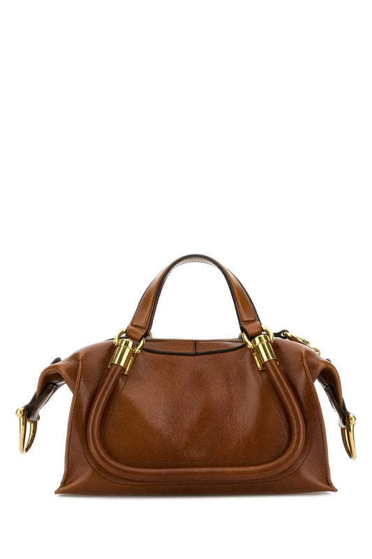 Chloe Women Brown Leather Paraty 24 Handbag